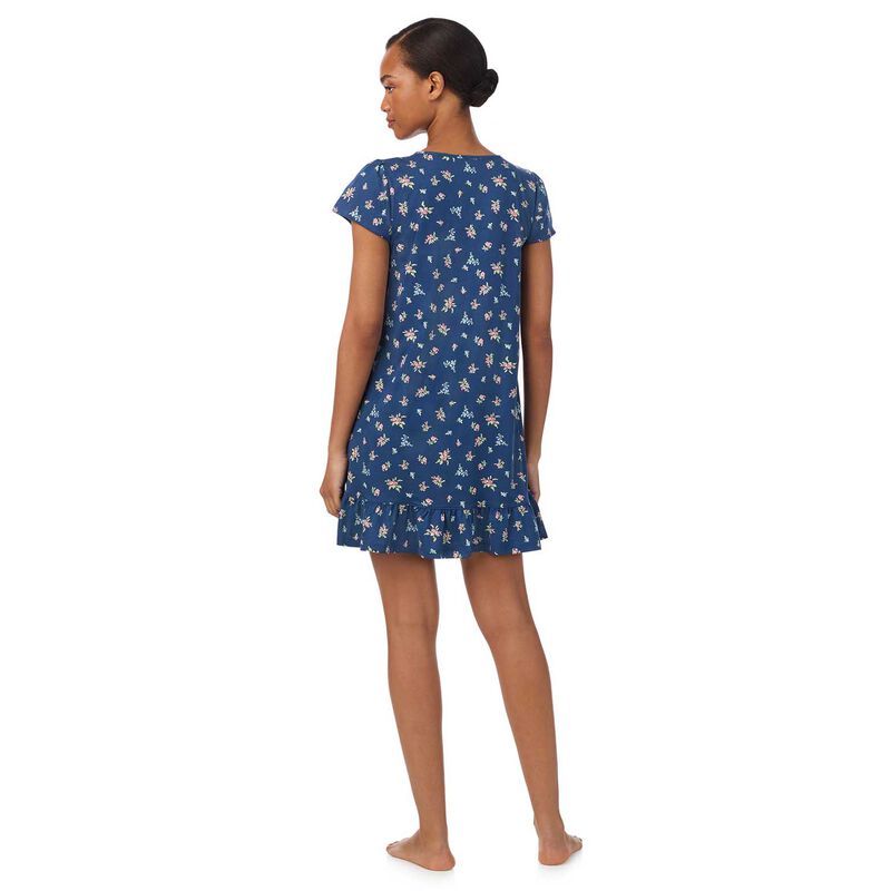 Lauren Ralph Lauren Cotton Knit Flutter Sleeve Short Gown image number 1